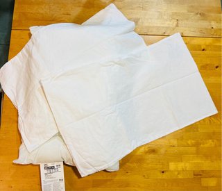 Cuscino per Culla Ikea Bianco con 2 Fodere
