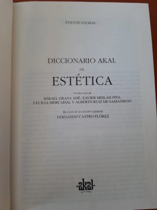 Diccionario Akal de Estética