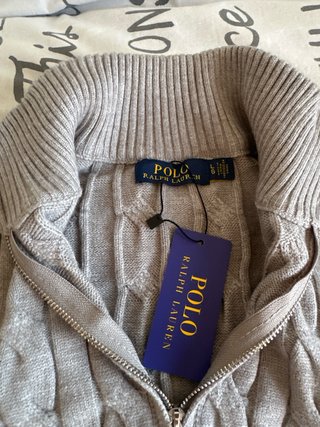 Jersey Polo Ralph Lauren de algodón gris