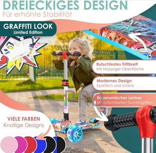Patinete de tres ruedas para niños - Kidiz