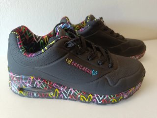 Skechers plataforma mujer T38 negras multicolor