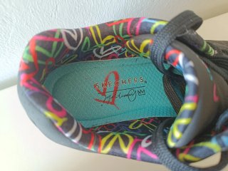 Skechers plataforma mujer T38 negras multicolor