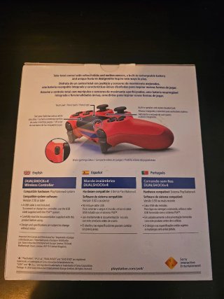 Comando ps4 original dualshock v2  magma red novo
