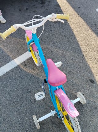 Bicicleta infantil niña rosa y azul