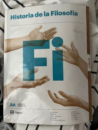 Libro historia de la filosofía, editorial Casals