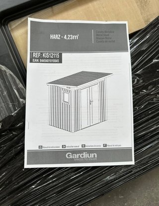Kiosco Caseta jardín metálica 4.23 m2 Harz gris