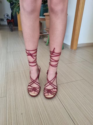 Sandalias Gucci Rojas de Tiras