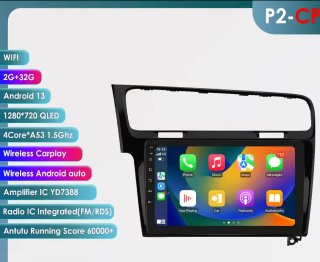 Pantalla Android 13 radio de coche para Volkswagen