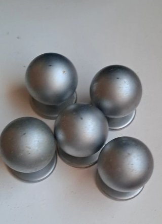 Pomos de puerta plateados (5 unidades)