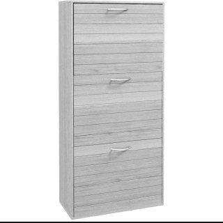 Zapatero de madera gris