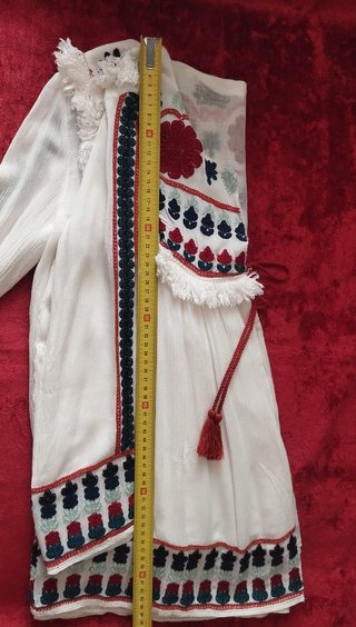 Blusón Boho Bordado India Talla S/M Impecable