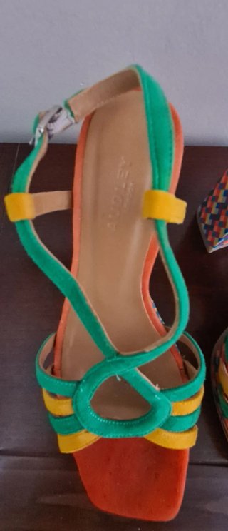 Sandalias Audley ante multicolor