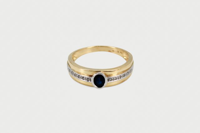 Anillo De Oro Combinado De 18K.. Ref: 034-01-00683