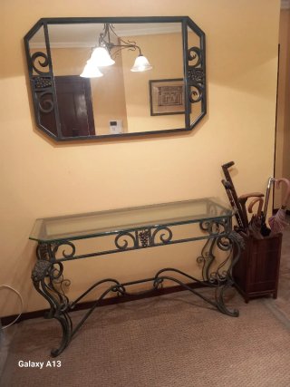 Conjunto Mesa Forja y Espejo
