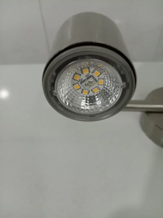 Aplique LED doble metal plateado