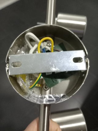 Aplique LED doble metal plateado