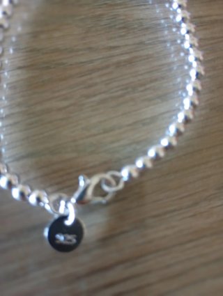 Pulsera Plata 925 Bolitas 19cm