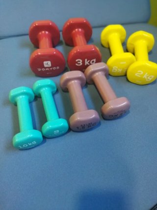 Juego de pesas 4 unidades: 3kg, 2kg, 1.5kg, 1kg