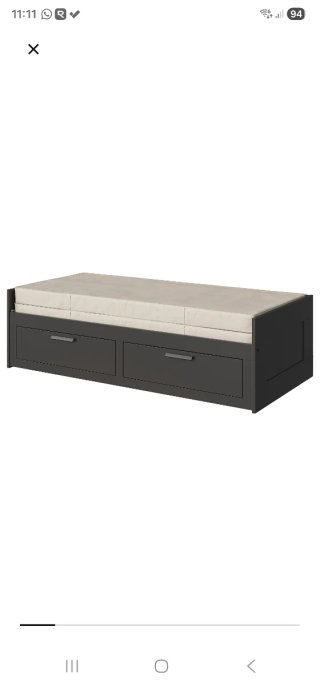 Cama Diván Ikea con 2 cajones y 2 colchones