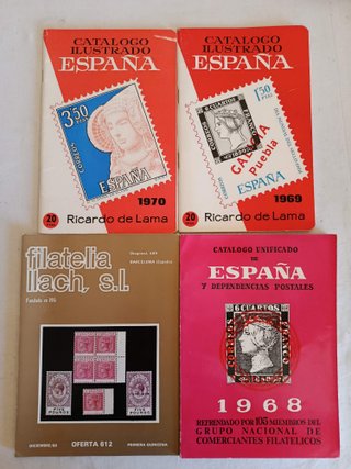 Lote 20 libros catálogo sellos España, Francia, et
