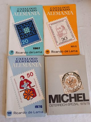 Lote 20 libros catálogo sellos España, Francia, et