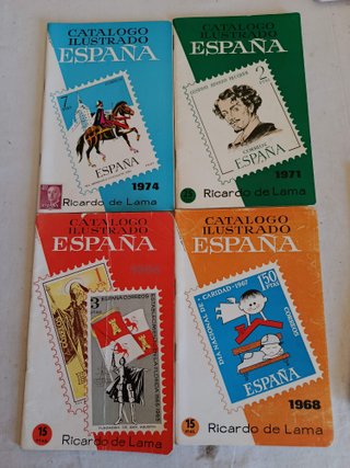 Lote 20 libros catálogo sellos España, Francia, et