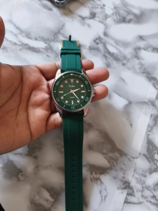 Reloj Gduo Elegante Verde y Plateado