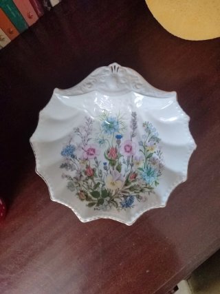 Fuente decorativa porcelana flores ENGLAND