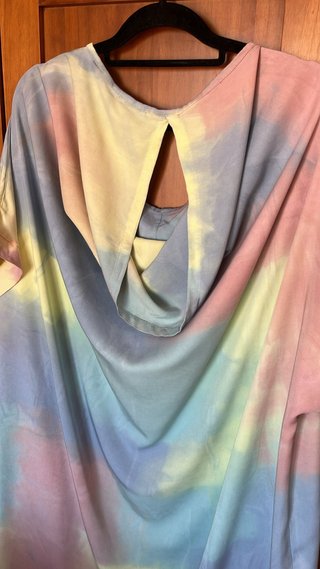 Vestido túnica playero oversize multicolor
