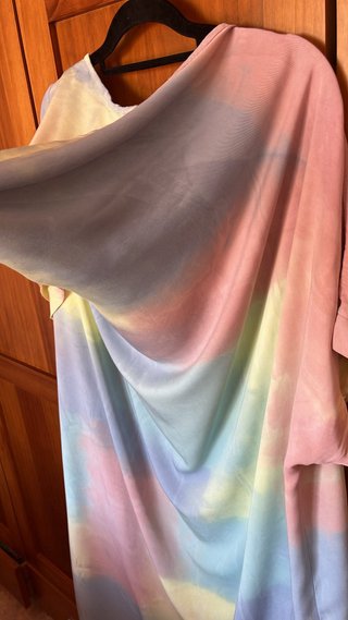 Vestido túnica playero oversize multicolor