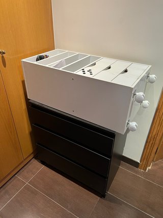 Conjunto Cajonera 3 Cajones y Mueble Blanco