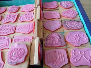 Sellos de goma para scrapbooking