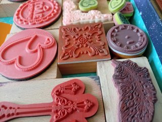 Sellos de goma para scrapbooking