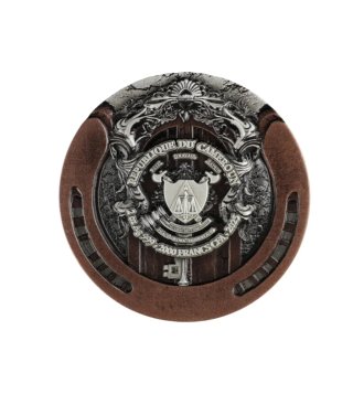 Moneda plata bestia herradura suerte 2 oz Camerun