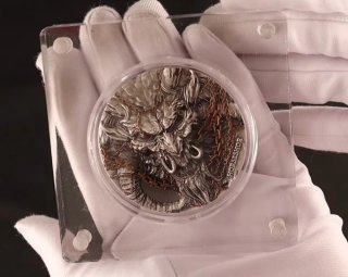 Moneda plata bestia herradura suerte 2 oz Camerun