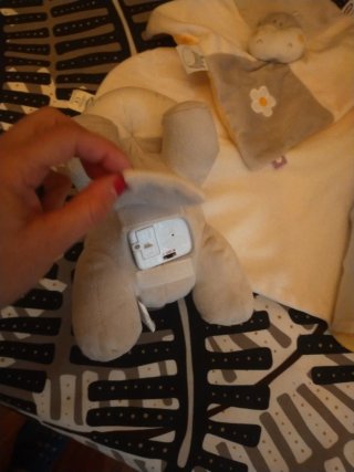 Antivuelco bebé cojín y peluche hipopótamo