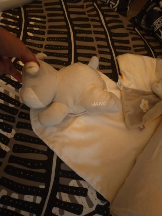 Antivuelco bebé cojín y peluche hipopótamo