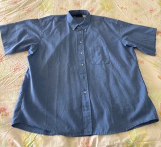 Camisa manga corta azul 2XL Axilas 65-67 Hombros
