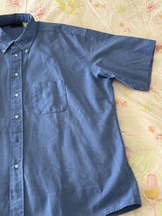 Camisa manga corta azul 2XL Axilas 65-67 Hombros