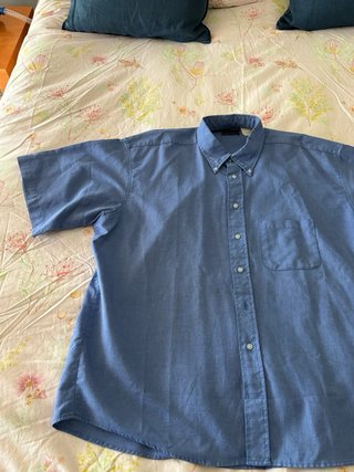 Camisa manga corta azul 2XL Axilas 65-67 Hombros