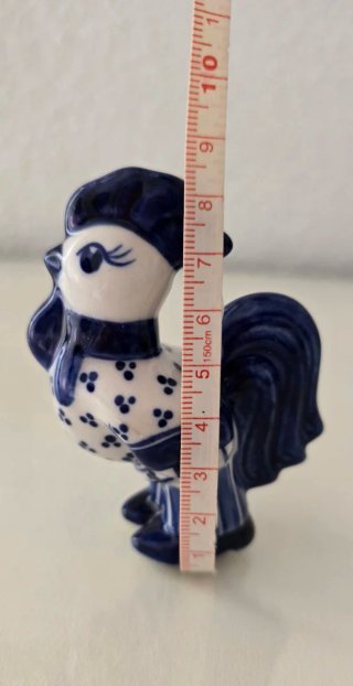 Figura de gallo Gzhel porcelana