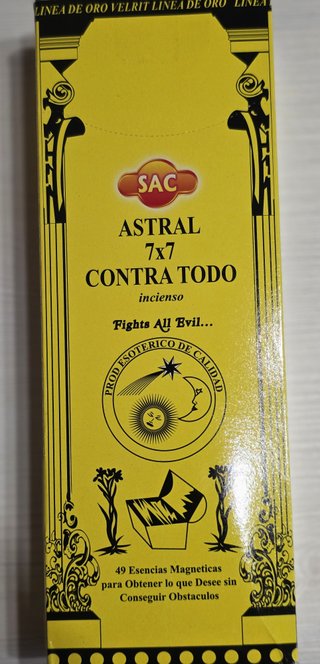 Varillas Incienso SAC Astral 7x7 Contra Todo