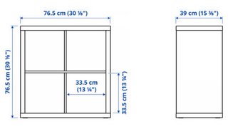 Estantería blanca 4 cubos, con 4 cajas