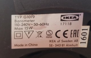 Lampada da terra per lettura, mod. Barometer Ikea