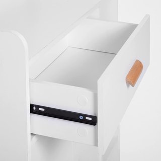 Credenza Moderna Con Armario Y Cajón, Mueble Multiusos De Madera Para Cocina Y Salón, 80 X 29.5 X 96Cm Blanco