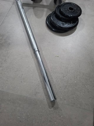 Banco Gimnasio + Barra + Mancuernas + Discos