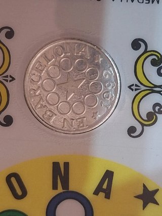 Moneda plastificada J.O. Barcelona 1992