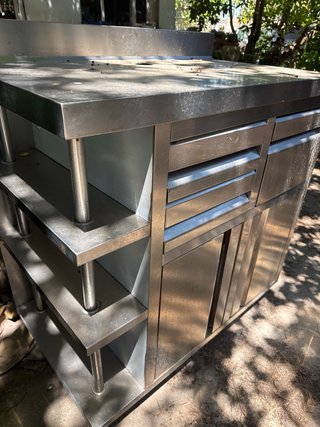 Mueble cafetero acero inoxidable