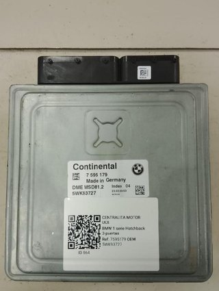 Bmw 864 centralita motor uce 5wk93727 1 serie