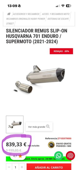 Escape Remus Husqvarna 701